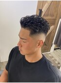 日本橋かきあげオールバックパーマ