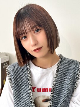 ラフィス ヘアー バンビ 近鉄奈良店(La fith hair bambi) 【La fith】ぱつっとボブ×ニュアンスカラー