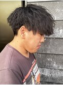 メンズマッシュパーマニュアンスパーマスパイラルパーマ刈り上げ