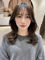 イメチェン外ハネボブ美髪ワイドバングミディアムレイヤーカット
