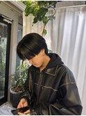 就活！暗染め×センターパート