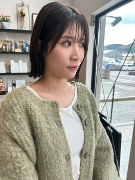 エスデザイン(es design) ぱつボブ×透明感暗髪