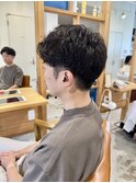 スパイキーショート/ブルーブラック/フェザーパーマ/宇都宮/鶴田
