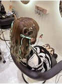 ハートハーフツイン/梅田ヘアセット
