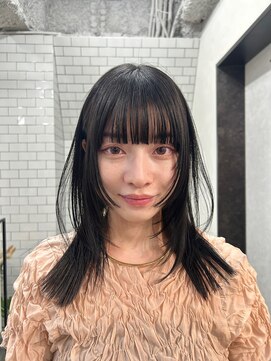 レガーレ(Legare) 【広島韓国ヘア】お顔まわりレイヤー×ブルーブラック