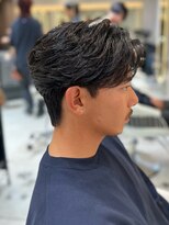 ロンドリメゾン 原宿(Lond re Maison.) men's/メンズ/リバースセンターパート/メンズパーマダウンパーマ