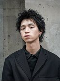 スパイキーショートメンズショートアップバング