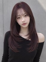 ユーフォリア 渋谷グランデ(Euphoria SHIBUYA GRANDE)&nbsp;ラベンダーカラーブリーチなしダブルカラーレイヤーカット