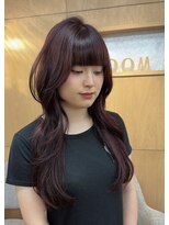 ヘアースペースブルーム プリュス 石橋店(HAIR SPACE BLOOM plus) ピンクブラウン/艶髪/レイヤーカット/韓国ヘア