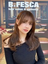 ウエストリー(WESTORY)&nbsp;#ロングレイヤー#ハッシュカット#明るめベージュ#韓国ヘア#20代