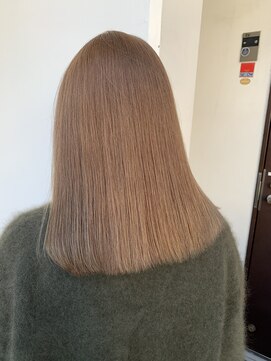 サロンドミルク 溝の口店(salon de MiLK) 20代30代40代/伸ばしかけ切りっぱなしベージュカラー！