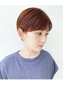 #マッシュショート#オレンジベージュ