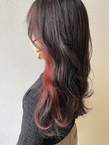 オウルヘアー(Owl hair) 赤系イヤリングカラー/ロング