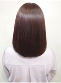 髪質改善ストレート結べるボブボルドーカラー/池袋/池袋東口