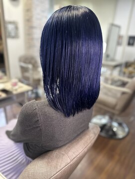 ジウ 上通り(JIU) 20代30代ミディネイビーブルー