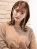 カット+イヤリングＷカラー ￥12000※全頭染める場合は+￥2000