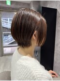 大人可愛い前下りショートボブ/ショートボブスタイル