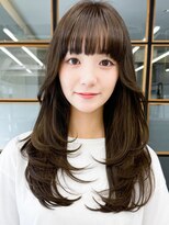 スタートウキョウ 渋谷(STAR TOKYO)&nbsp;ゆるやかワンカールレイヤーロング韓国風後れ毛ストレート