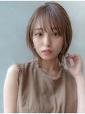 20代30代切りっぱなしボブ/髪質改善ボブ/顔周りレイヤーカット