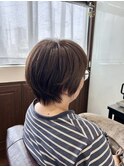 ショート×柔らかグレージュ
