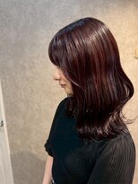 パーミル ヘア クマモト(permille ‰ hair Kumamoto)&nbsp;ミディアム×ワインレッド