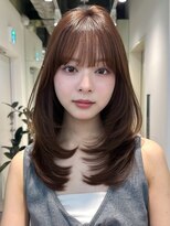 ノイ 銀座(noi)&nbsp;顔周りレイヤーカットくびれヘアミルクティーベージュカラー