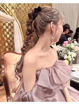 ミラ(Mila) 【結婚式花嫁ヘアセット】高め編みおろしヘア★フォトにも♪