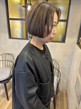 ヘアポケット スタイル店(HAIR POCKET) ミニボブ×ベージュ
