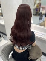 ジェム リット(GEM lit)&nbsp;ワインレッド/ピンクブラウン/暖色カラー/暗髪/ウェーブヘア