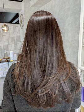 エミュ(emu) 髪質改善/オリーブブラウン/レイヤーカット