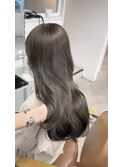 ブリーチなしオリーブグレージュ　髪質改善　韓国ヘア