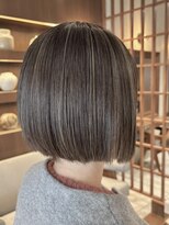 オーガニックトリコ 所沢(organic+tricot)&nbsp;40代50代◎夏カラー◎細めグレージュハイライト×ボブ