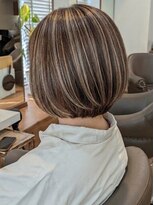 ヘアスタジオルース(HAIR STUDIO LUZ) 【繊細ハイライト】40代50代60代大人ボブ/白髪ぼかしハイライト