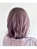 透明感シルバーパープルミディアムボブ【林京平】