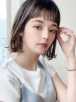 シルクレイ 吉祥寺店(Silk-lei)&nbsp;大人かわいいフェザーバング切りっぱなしボブ吉祥寺20代30代