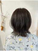 オリーブグレージュウルフボブ