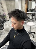 ソフトツイストパーマジェットモヒカン短髪ショート