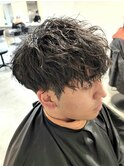 ツイストスパイラルパーママッシュメンズパーマ波巻きパーマ