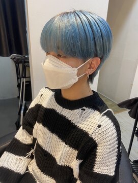 インク サカエ(inq sakae) メンズ/マッシュ/アクアブルー