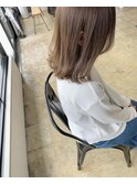 切りっぱなしボブ&マロンベージュ