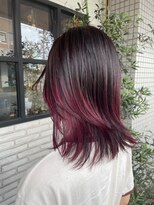 チェリッシュ(Cherish)&nbsp;大人可愛い裾カラーチェリーレッド20代30代40代