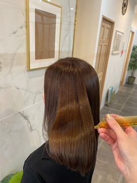 ジーナ 船橋(Zina) 髪質改善＊ロングレイヤーグレーベージュ＊美髪【Zina船橋】