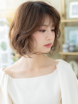 カバーヘア イヴ 戸頭店(COVER HAIR EVE) Aラインボブ外国人風小顔イヤリングカラーTb9戸頭20代30代40代