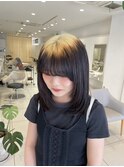 抜きっぱなしブロンド×ミディアムレイヤー