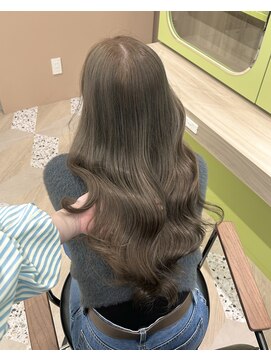 ノー バイ イオエ 西梅田(no. by ioe) ブリーチなしカラー/髪質改善/ミルクティーベージュ/小顔ヘア