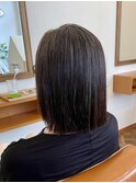 乾かしただけでまとまる縮毛矯正ボブ