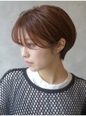 大人可愛い20代30代40代黒髪前下がりショートボブ丸みショート◎
