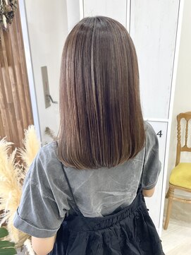 ラフ(laugh) ハイライト×くすみブラウン