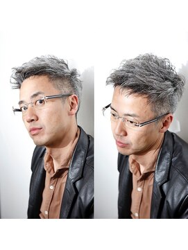 トリム 渋谷(trim.) サーフカール/刈り上げセンターパート/ブルーブラック[渋谷]