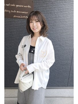 ヘアアンドビューティー クローバー(Hair&Beauty Clover) 透明感アッシュベージュ×大人可愛い「くびれボブ」